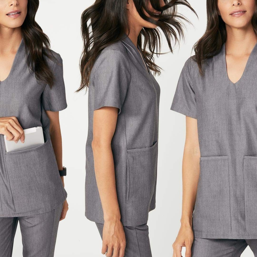 Figs Banepa scrub top, navy blue medium